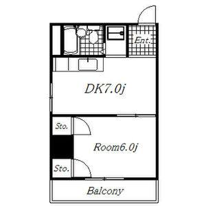 1DK 間取り図