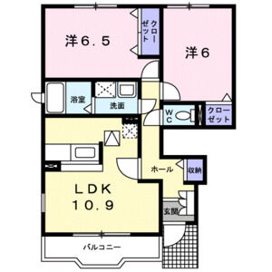 2LDK 間取り図