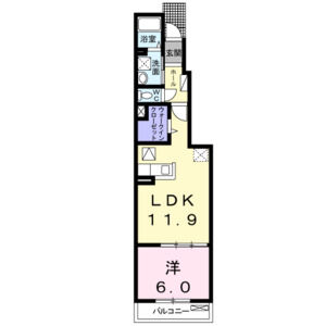 1LDK 間取り図