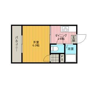 1K 間取り図