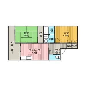 2DK 間取り図