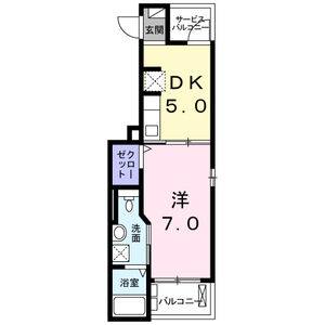 1DK 間取り図