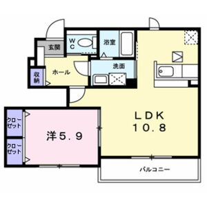 1LDK 間取り図
