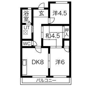 3DK 間取り図