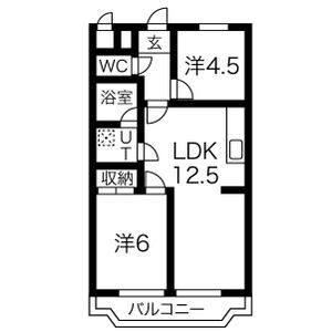 2LDK 間取り図