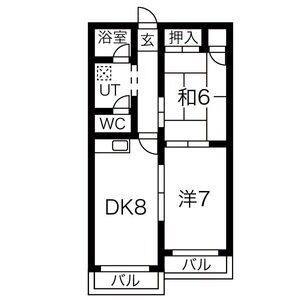 2DK 間取り図