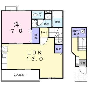 1LDK 間取り図