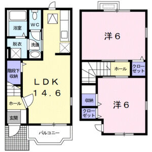 2LDK 間取り図