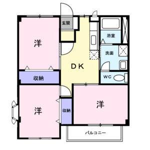 3DK 間取り図