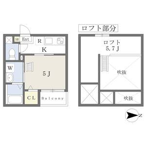 1K 間取り図