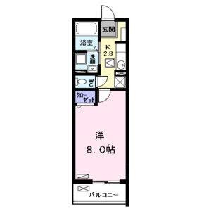 1K 間取り図