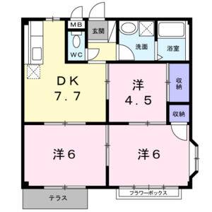 3DK 間取り図