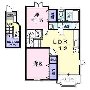 2LDK 間取り図