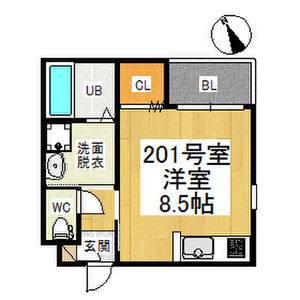 ワンルーム 間取り図
