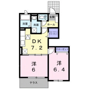 2DK 間取り図