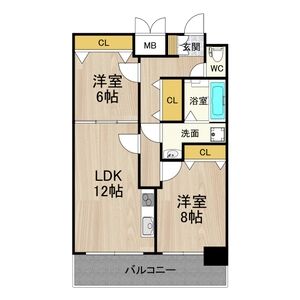 1DK 間取り図