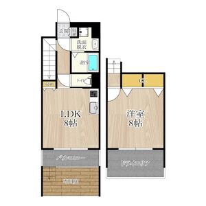 1DK 間取り図
