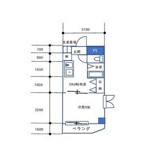 1K 間取り図