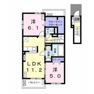2LDK 間取り図