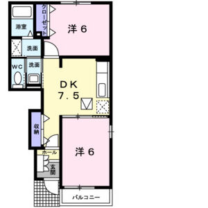 2DK 間取り図