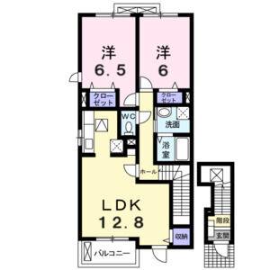 2LDK 間取り図