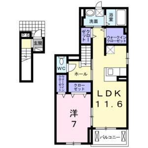 1LDK 間取り図