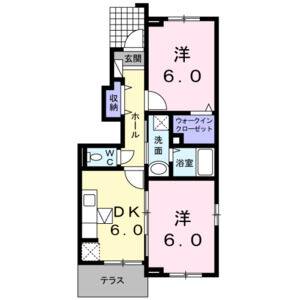2DK 間取り図