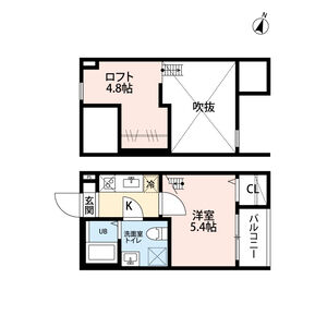 1K 間取り図