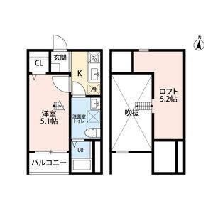 1K 間取り図