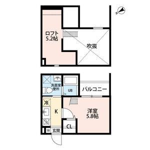 1K 間取り図