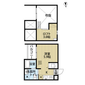 ワンルーム 間取り図