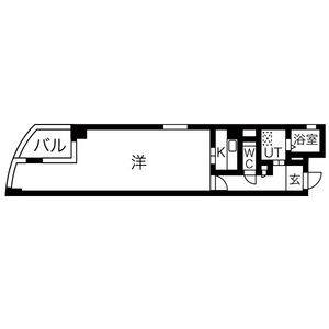 1K 間取り図
