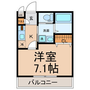 1K 間取り図