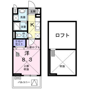 1K 間取り図