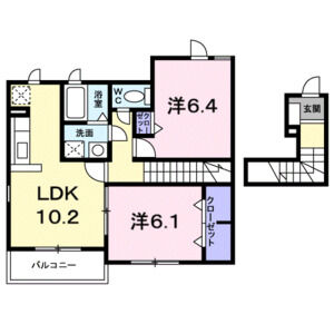 2LDK 間取り図
