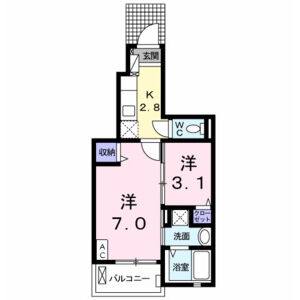 1K 間取り図