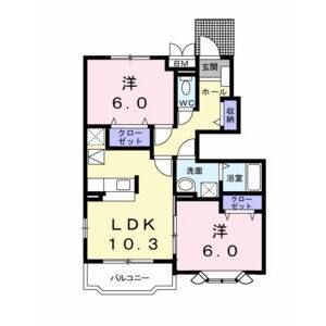 2LDK 間取り図