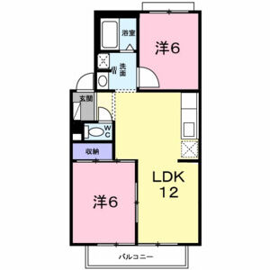 2LDK 間取り図