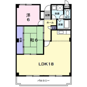 2LDK 間取り図