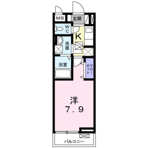 1K 間取り図