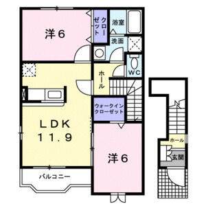2LDK 間取り図