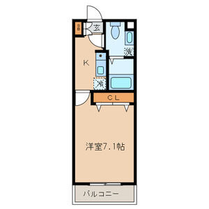 1K 間取り図