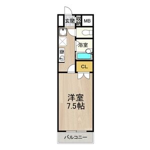 1K 間取り図