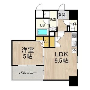 1LDK 間取り図