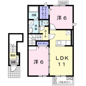 2LDK 間取り図