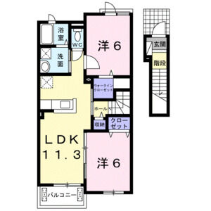 2LDK 間取り図