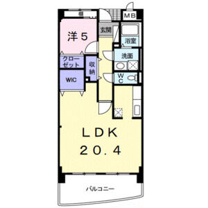 1LDK 間取り図