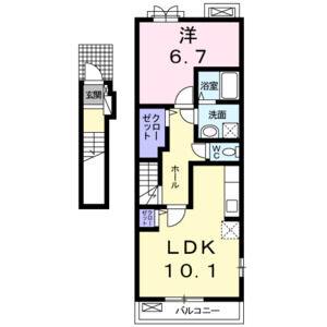 1LDK 間取り図