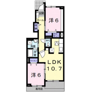2LDK 間取り図