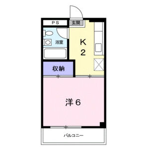 1K 間取り図